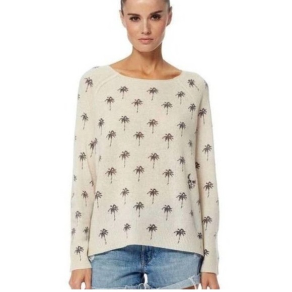 Skull Cashmere Zane Palm 100% Cashmere Sweater size M